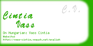 cintia vass business card